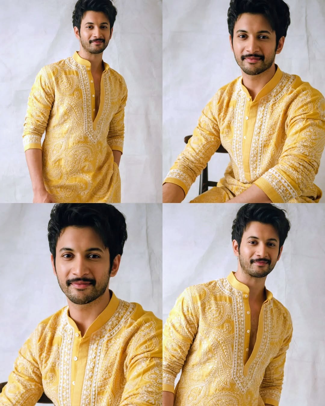 Yellow kurta With Embroidery work