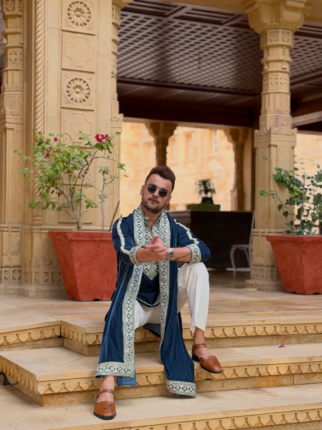 Neavy Blue  Kurta set  With dupata Embroidery work