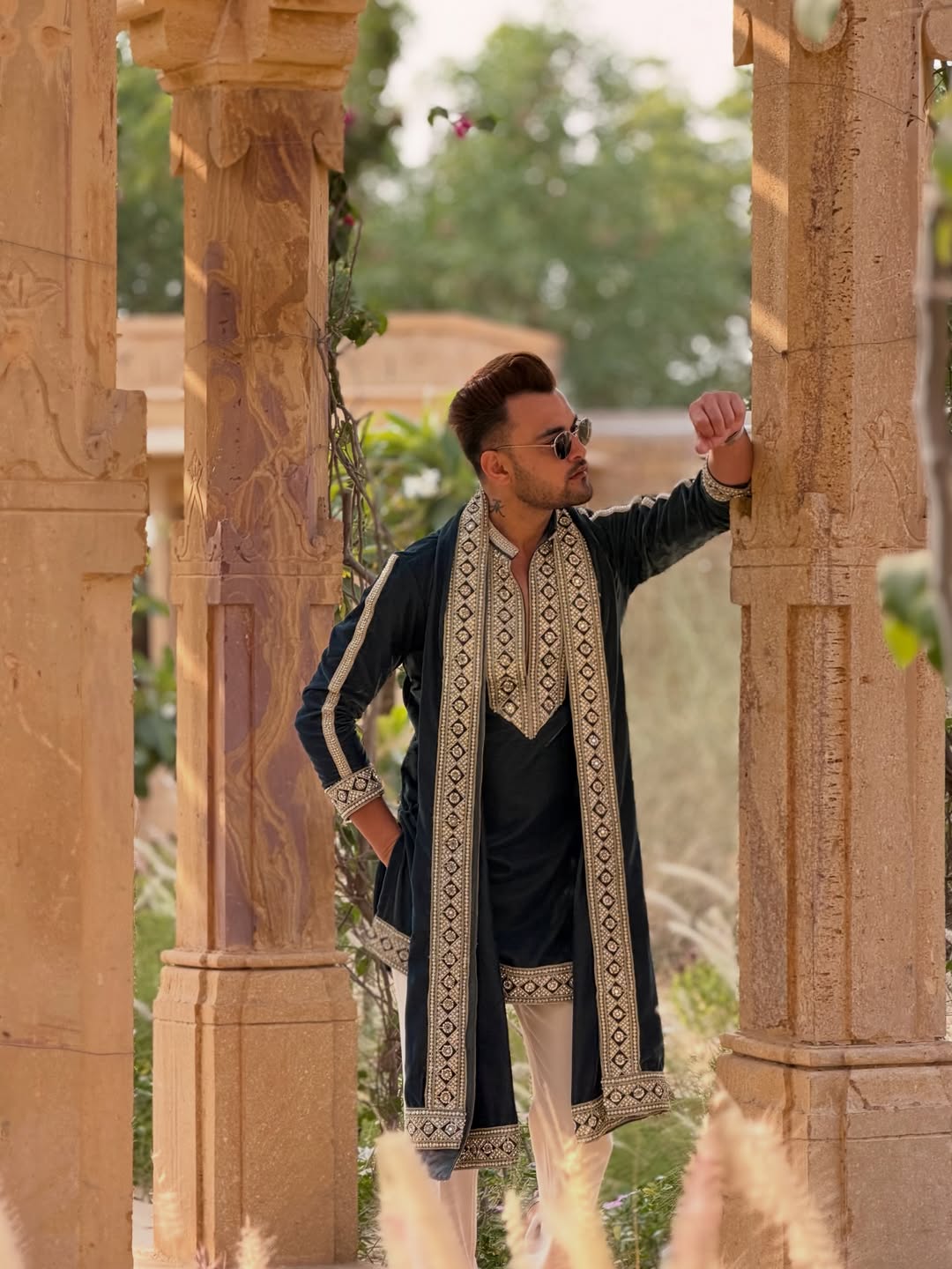 Neavy Blue  Kurta set  With dupata Embroidery work