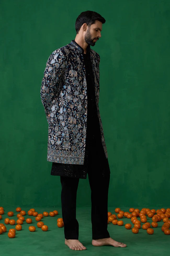 GARDEN NAVY BLUE INDOWESTERN SET