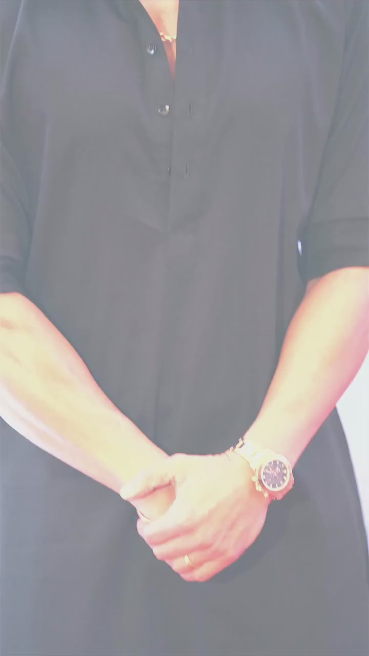 Armani Black Kurta Set Ranveer Singh Adition