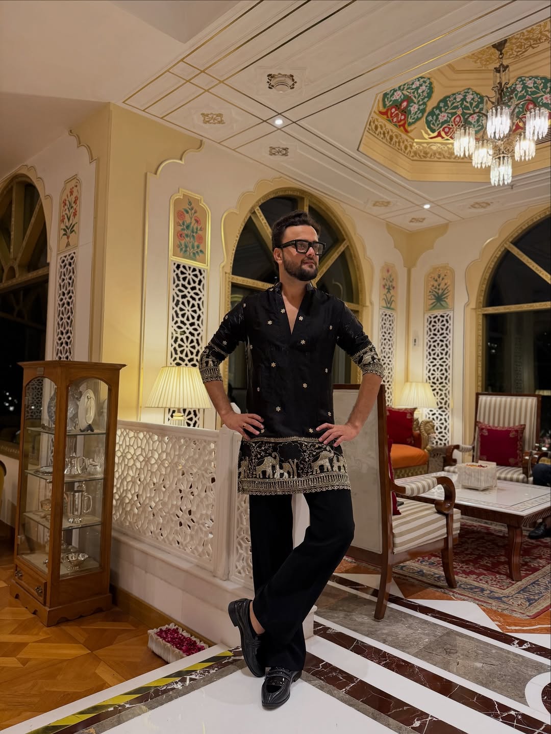 Festival Black kurta Pajma Embroidery work