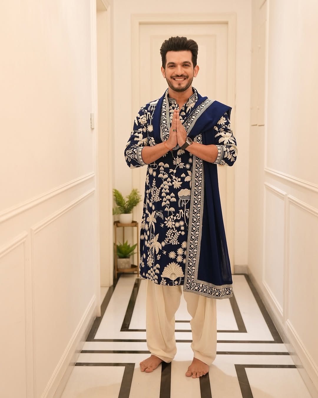 Arjun Addition Neavy Blue  Kurta  Dupata Set With Heavy Emroidary