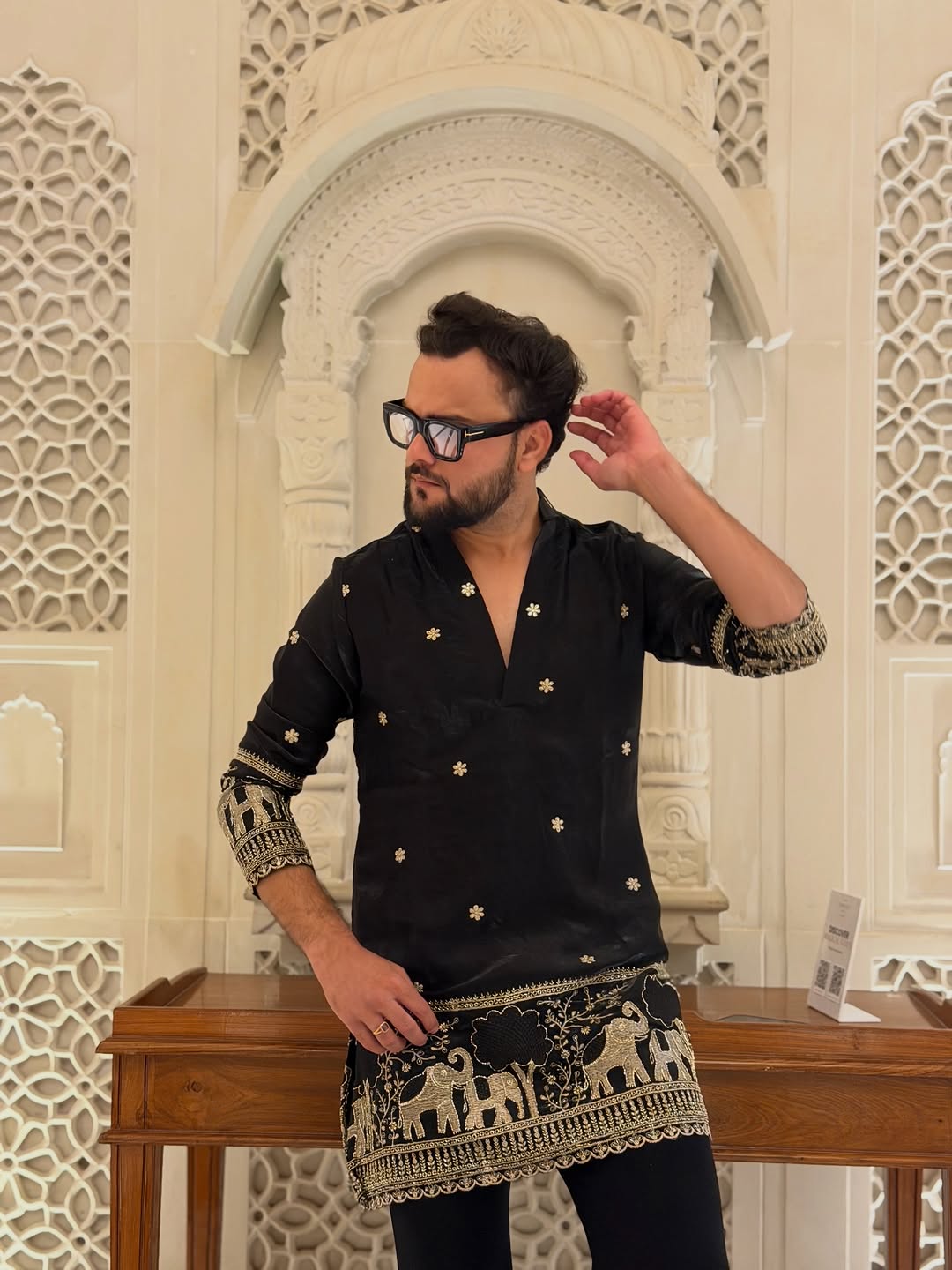 Festival Black kurta Pajma Embroidery work